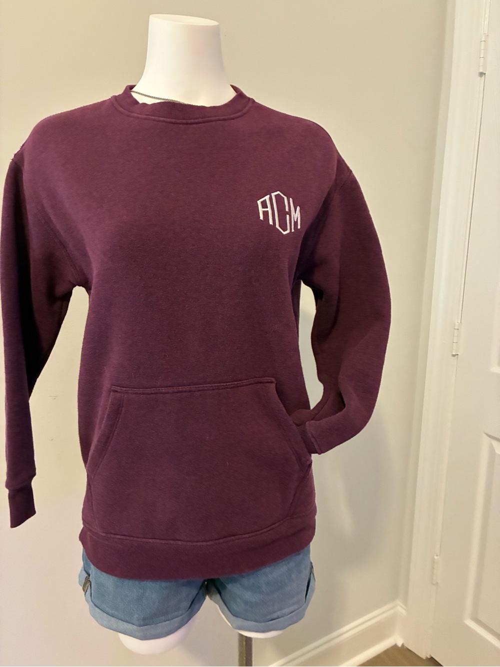 Danskin Women's Crewneck Sweatshirt in Plum
